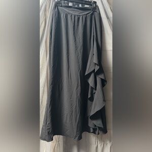HALARA Maxi Skirt Asymmetrical Ruffled